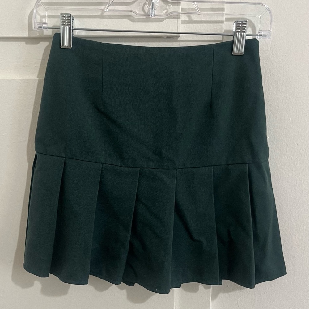 Green forest mini skirt